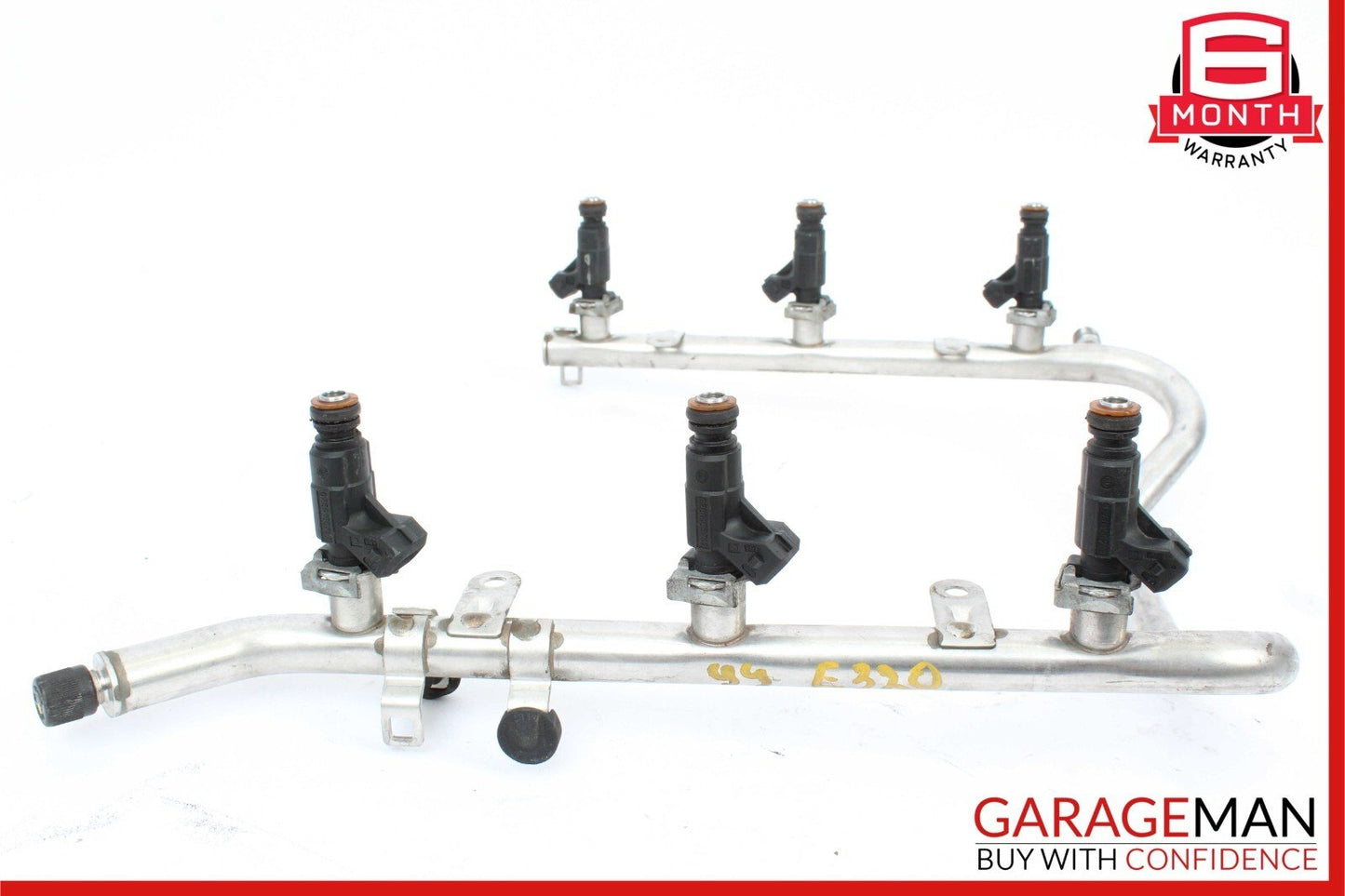 98-00 Mercedes W210 E320 CLK320 Fuel Injector Injection Rail w/ Fuel Injectors