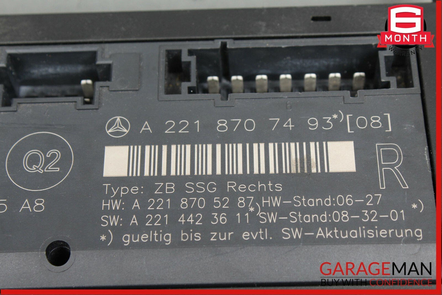 07-13 Mercedes W221 S550 S400 Front Right Under Seat Computer Control Module OEM