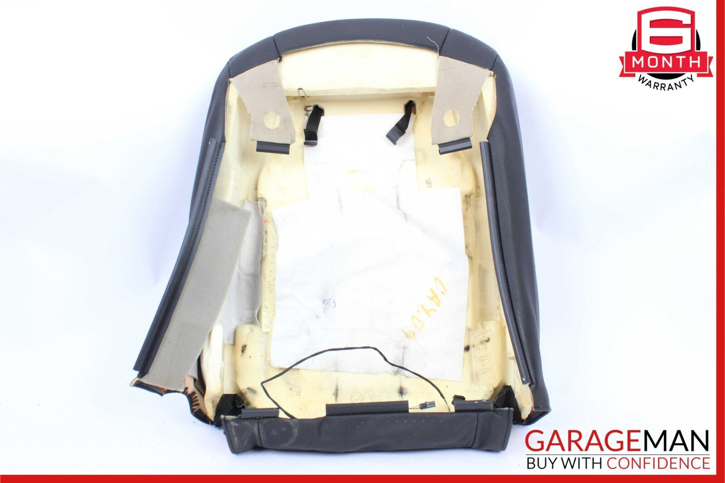 03-10 Porsche Cayenne 955 957 Front Left Top Upper Seat Cushion Black Leather