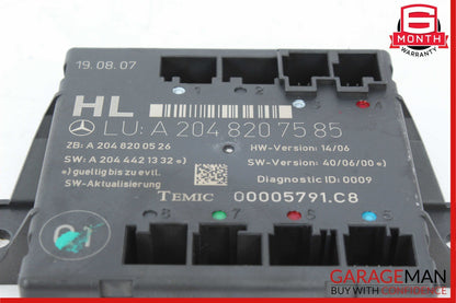 08-18 Mercedes W204 C300 CLS500 GLK350 Rear Left Side Door Control Module Unit