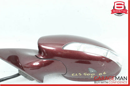 06-08 Mercedes W219 CLS500 Front Left Side Mirror Door Rear View Carneol Red OEM