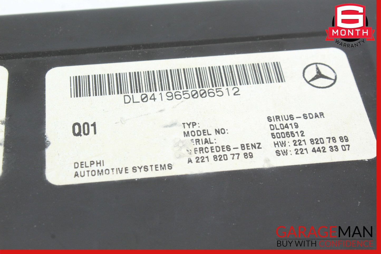 07-09 Mercedes W221 S550 C350 Sirius Satellite Radio Module Receiver OEM