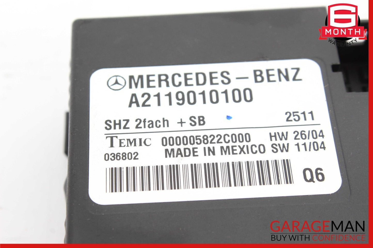 06-12 Mercedes X164 GL450 E320 GL550 Rear Seat Heating Control Module Unit