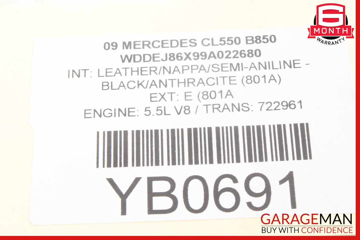 07-14 Mercedes W216 CL550 S550 CL63 AMG Rear View Backup Back Up Camera OEM