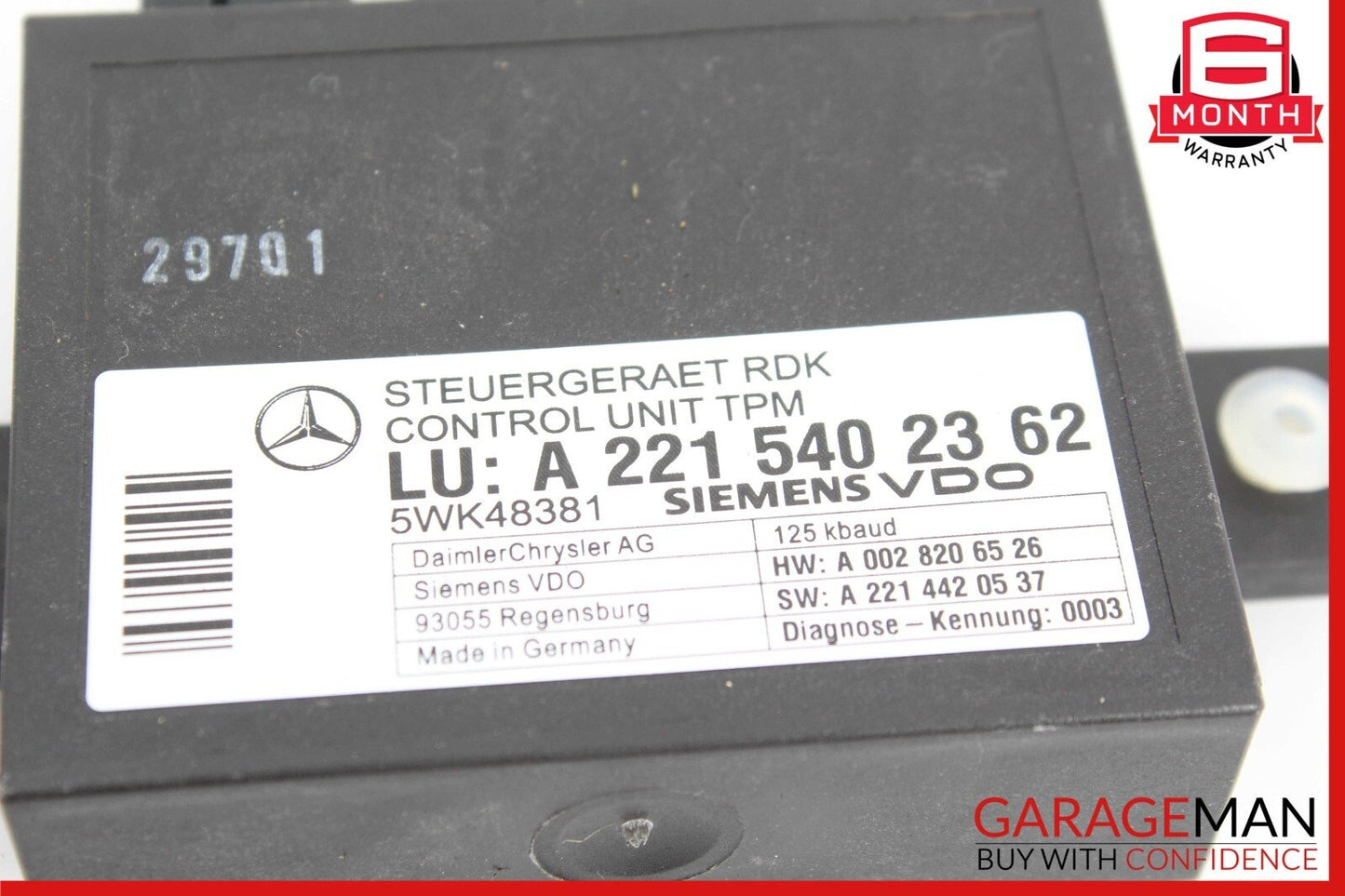 07-14 Mercedes W216 CL550 S63 AMG TPMS Tire Pressure Monitor Module Unit OEM