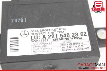 07-14 Mercedes W216 CL550 S63 AMG TPMS Tire Pressure Monitor Module Unit OEM