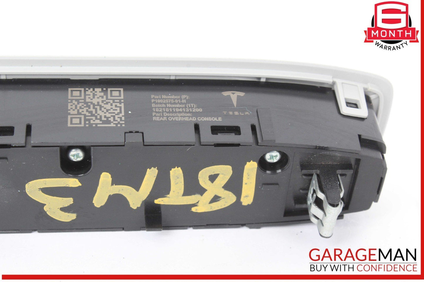 17-23 Tesla Model 3 Rear Overhead Console Dome Reading Map Light Lamp OEM