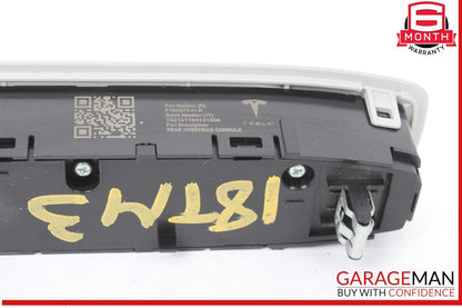 17-23 Tesla Model 3 Rear Overhead Console Dome Reading Map Light Lamp OEM
