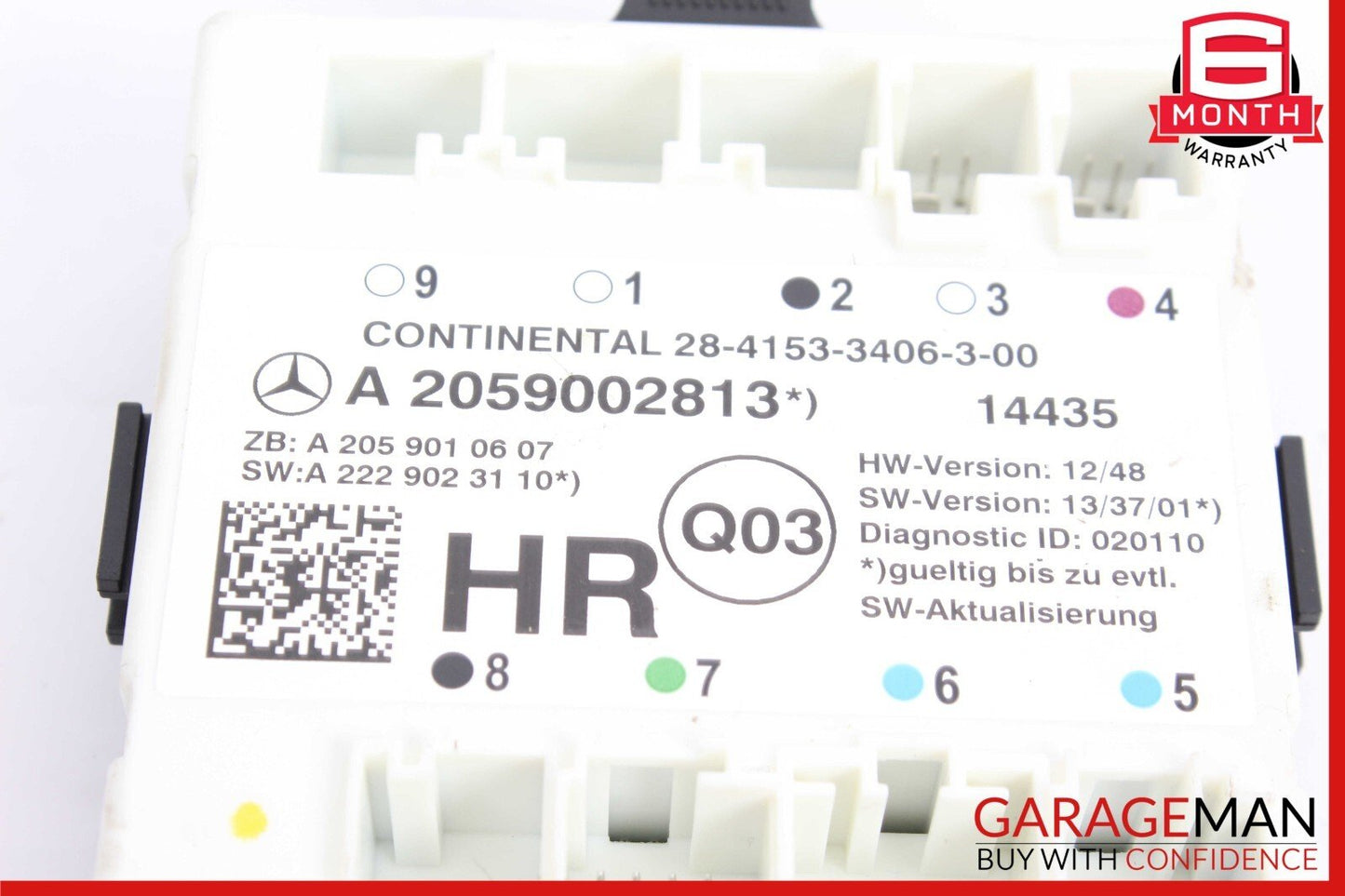 15-18 Mercedes W205 C350e Rear Right Side Door Control Module Unit 2059002813