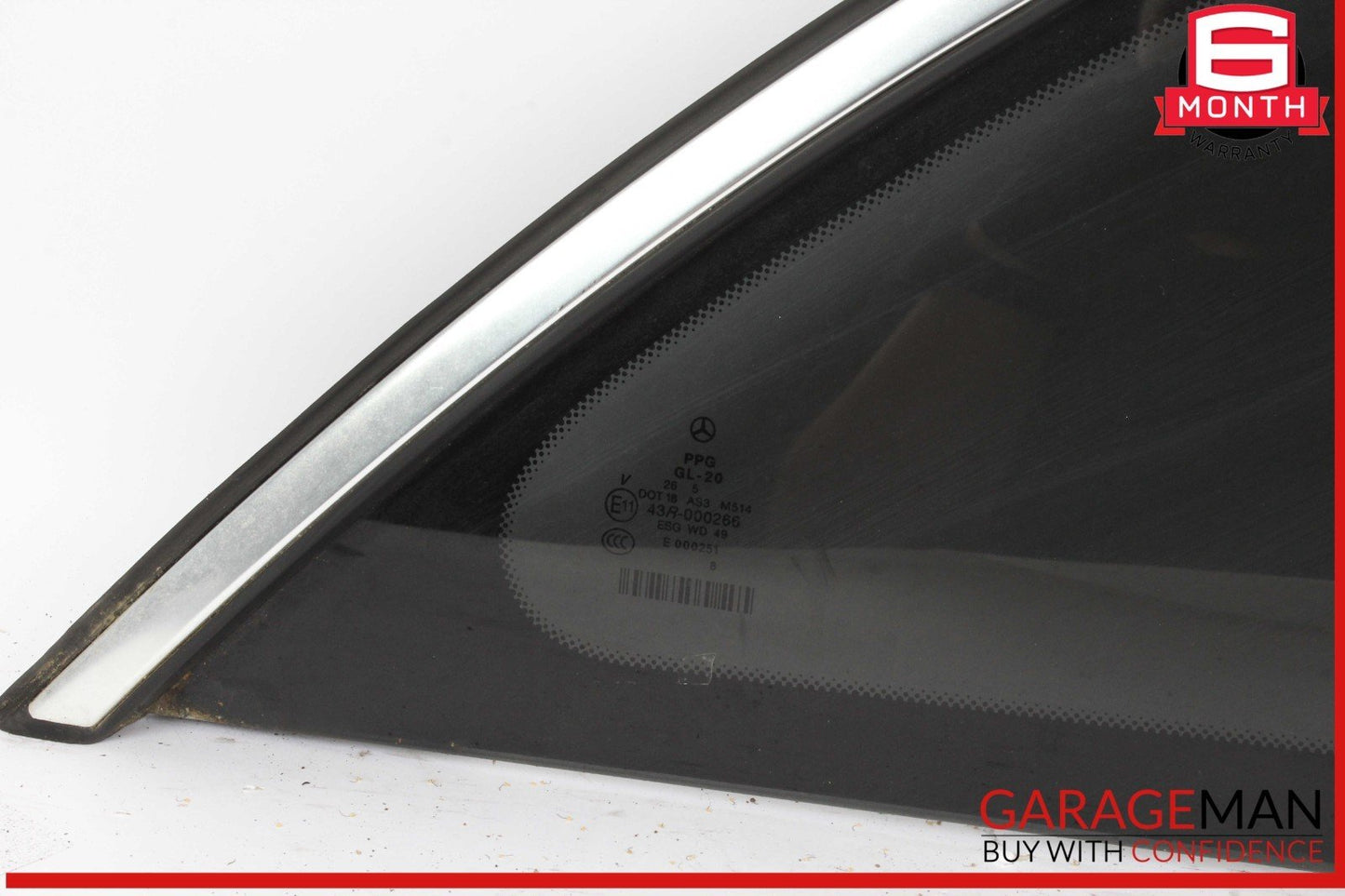 06-13 Mercedes W251 R500 4MATIC Rear Right Passenger Side Quarter Window Glass