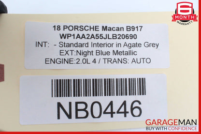 15-18 Porsche Macan 95B Car Spare Jack Wheel Choke w/ Holder 7P0011031G OEM