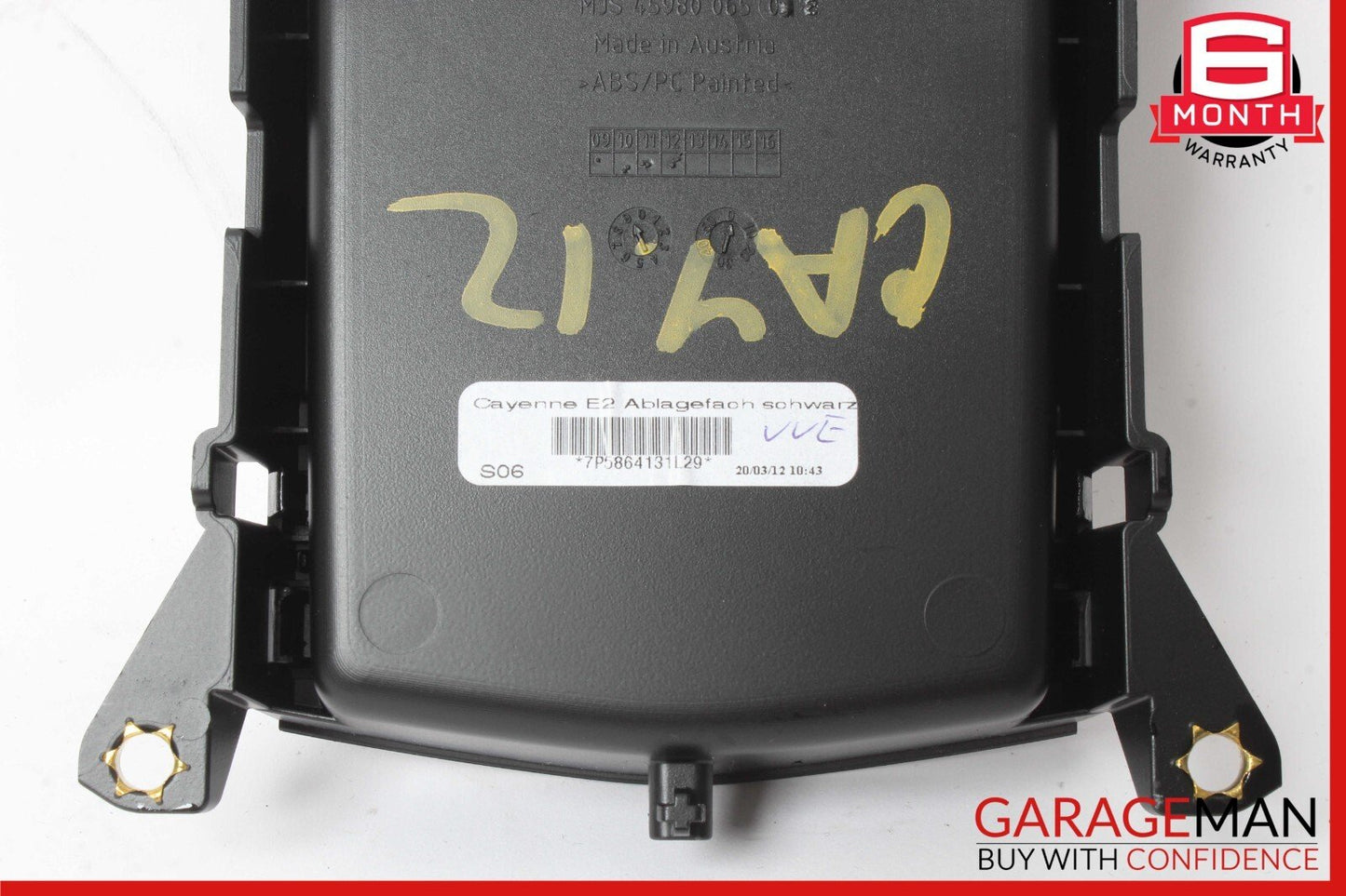 11-18 Porsche Cayenne 958 S Rear Center Console Storage Tray OEM