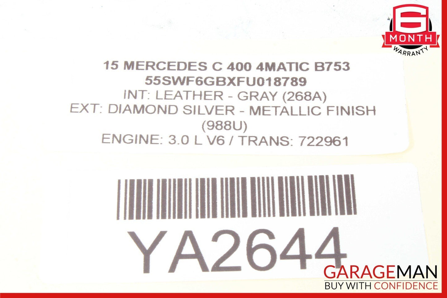 15-20 Mercedes W205 C400 GLC43 AMG Right Side Dash Air A/C Vent 2058304000 OEM