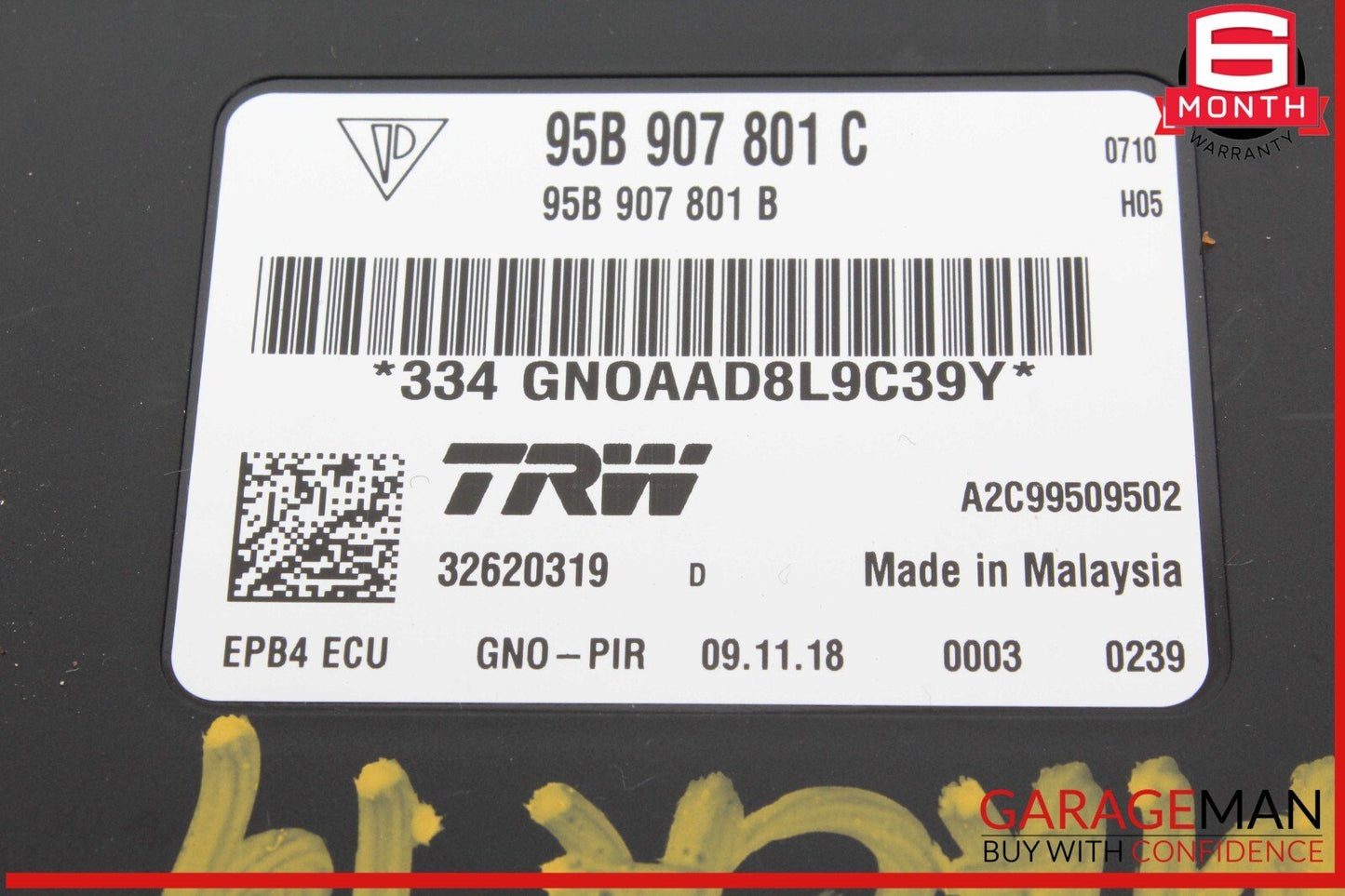15-24 Porsche Macan Parking Brake Module Control Unit 95B907801C OEM