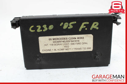 01-07 Mercedes W203 C230 Front Right Door Control Module 2038201485 OEM