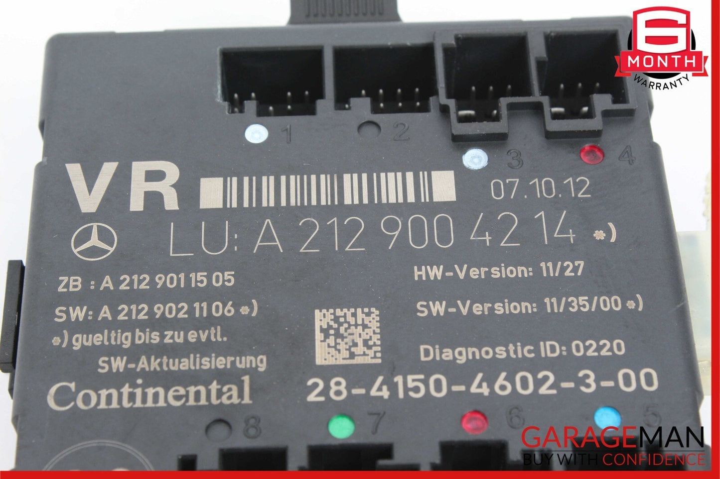 08-18 Mercedes W204 C250 C300 SLK250 Front Right Side Door Control Module Unit