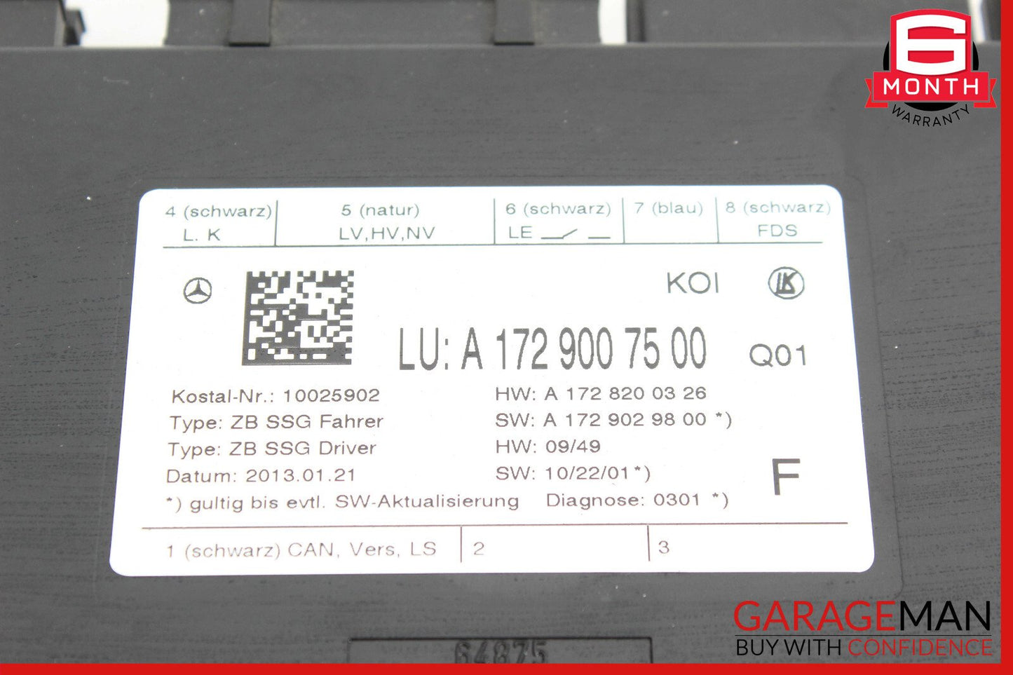 08-18 Mercedes W212 E350 C300 Seat Control Module Front Right Passenger Side OEM