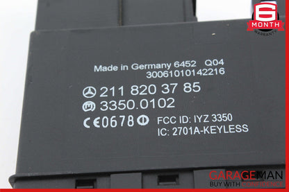 06-11 Mercedes W211 E350 E550 Rear Right / Left Door Keyless Go Control Module