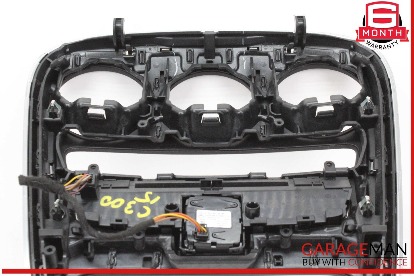 15-18 Mercedes W205 C300 Center Console Trim Bezel w/ Control Switch & Clock OEM