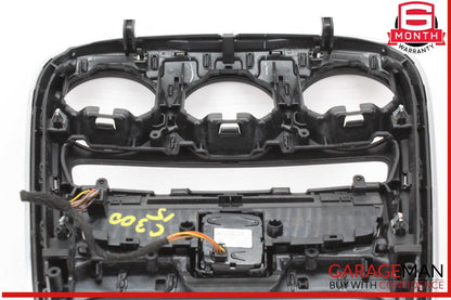 15-18 Mercedes W205 C300 Center Console Trim Bezel w/ Control Switch & Clock OEM
