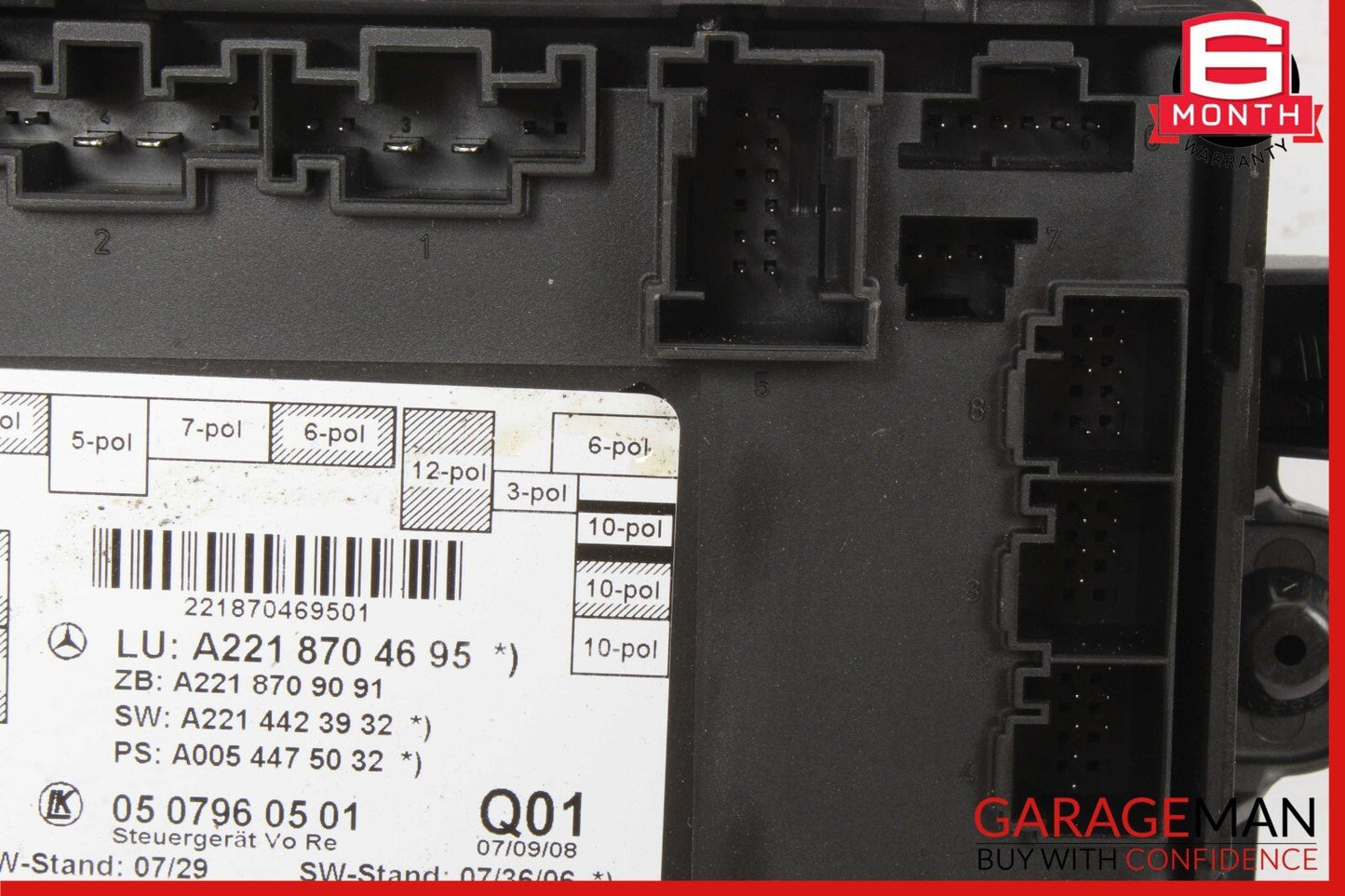 07-13 Mercedes W221 S550 S600 S63 AMG Front Right Side Door Control Module Unit