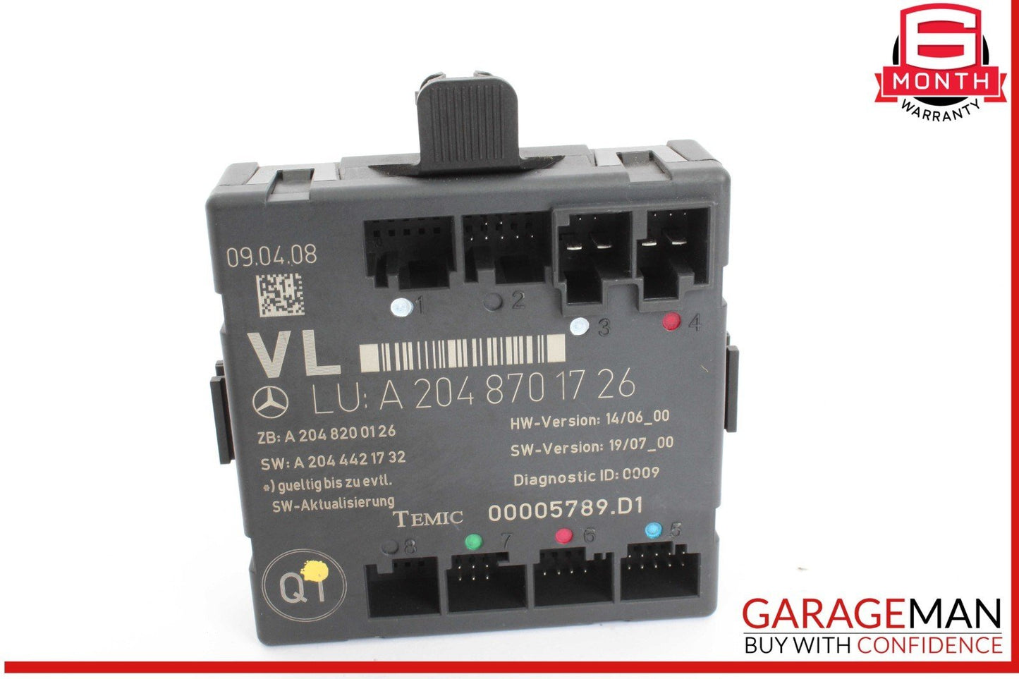 08-14 Mercedes W204 C300 C350 Front Left Side Door Control Module 2048701726 OEM