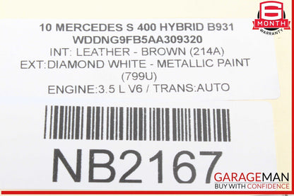 07-13 Mercedes W221 S400 Hybrid Rear Trunk Lid Latch Lock Actuator 2217500085 OEM