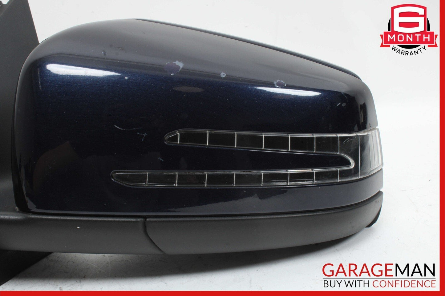 12-14 Mercedes W204 C250 C63 AMG Front Left Side Door Rear View Mirror Blue OEM