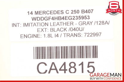08-14 Mercedes W204 C250 Rear Left & Right Shock Absorber Coil Spring Set OEM
