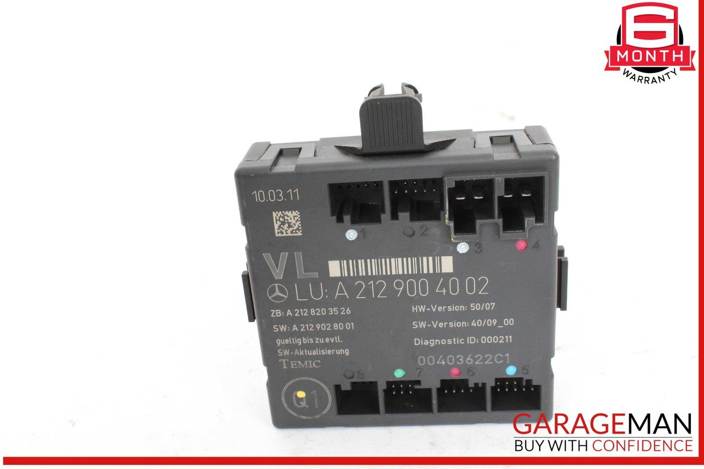 08-14 Mercedes W204 C300 Front Left Driver Side Door Control Module Unit OEM