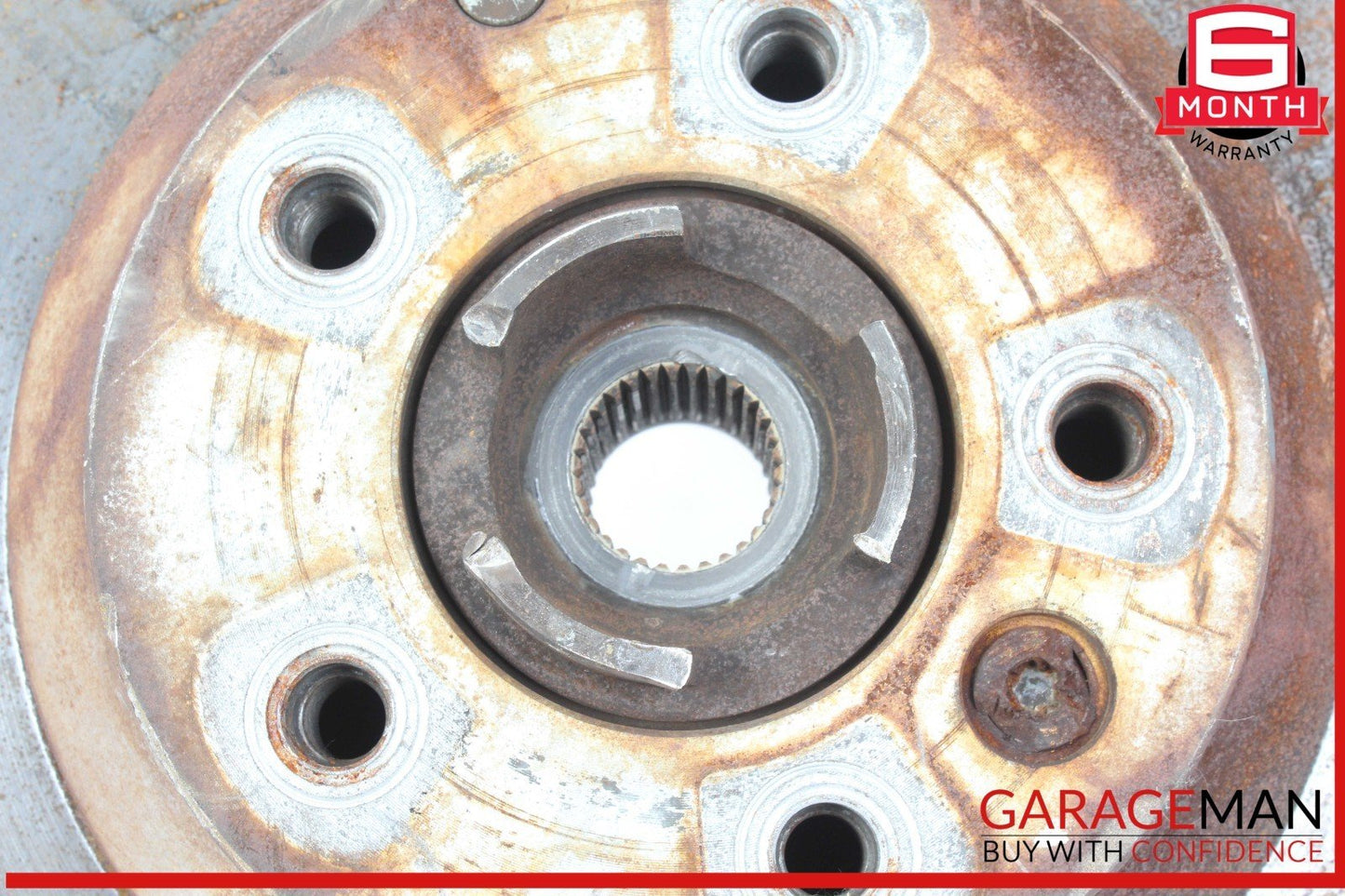 03-10 Porsche Cayenne 955 957 Rear Left Spindle Knuckle Wheel Hub w/ Rotor Disc