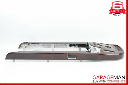07-09 Mercedes W221 S450 S550 Front Center Console Armrest Trim Panel Wood Bezel