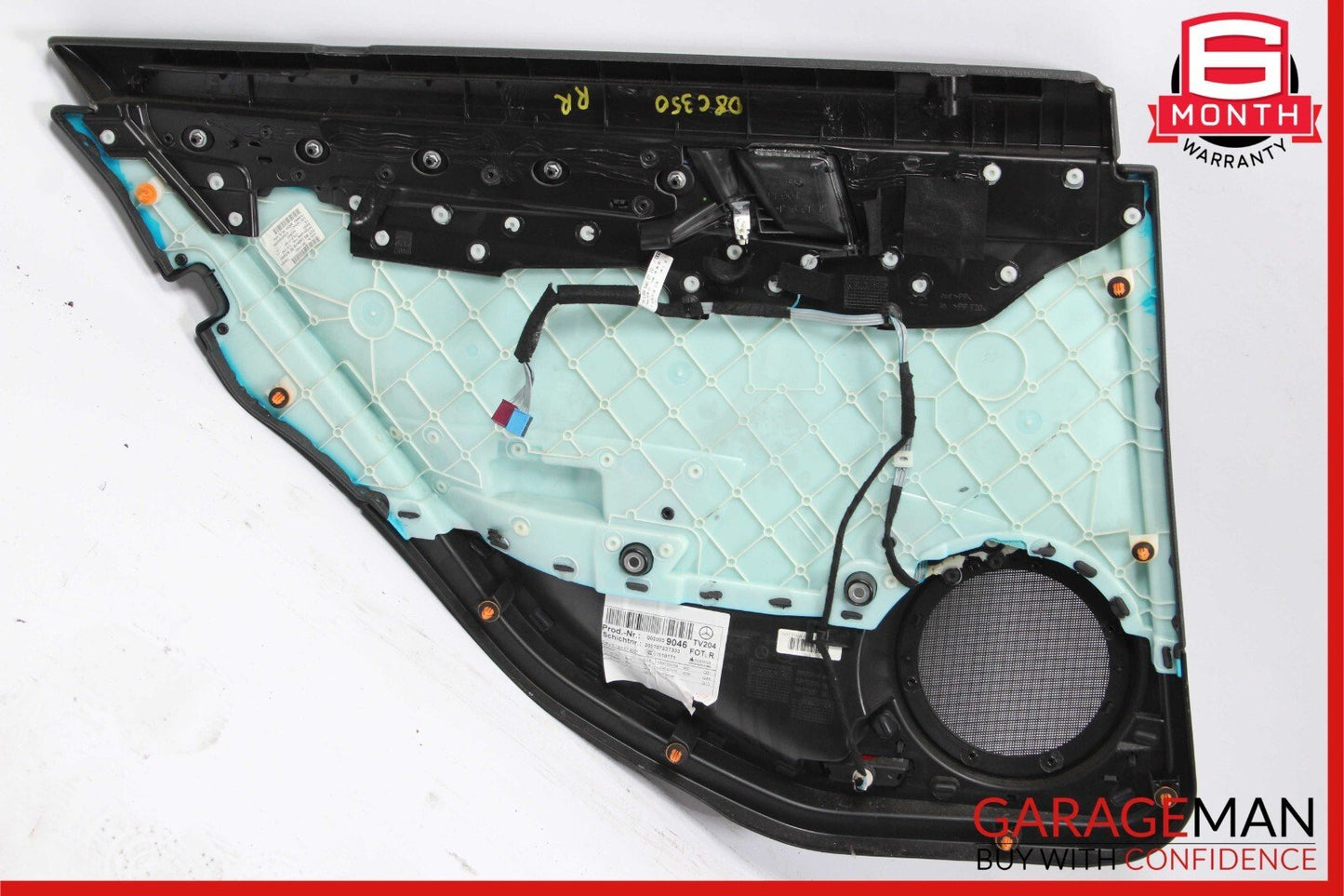 08-11 Mercedes W204 C350 Rear Right Passenger Side Interior Door Panel Black OEM