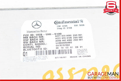 07-10 Mercedes W216 CL550 CL500 S550 Bluetooth Communication Module Unit OEM