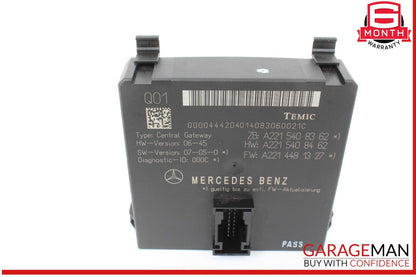 07-14 Mercedes W221 S550 S400 Central Gateway Control Module Unit 2215408362 OEM