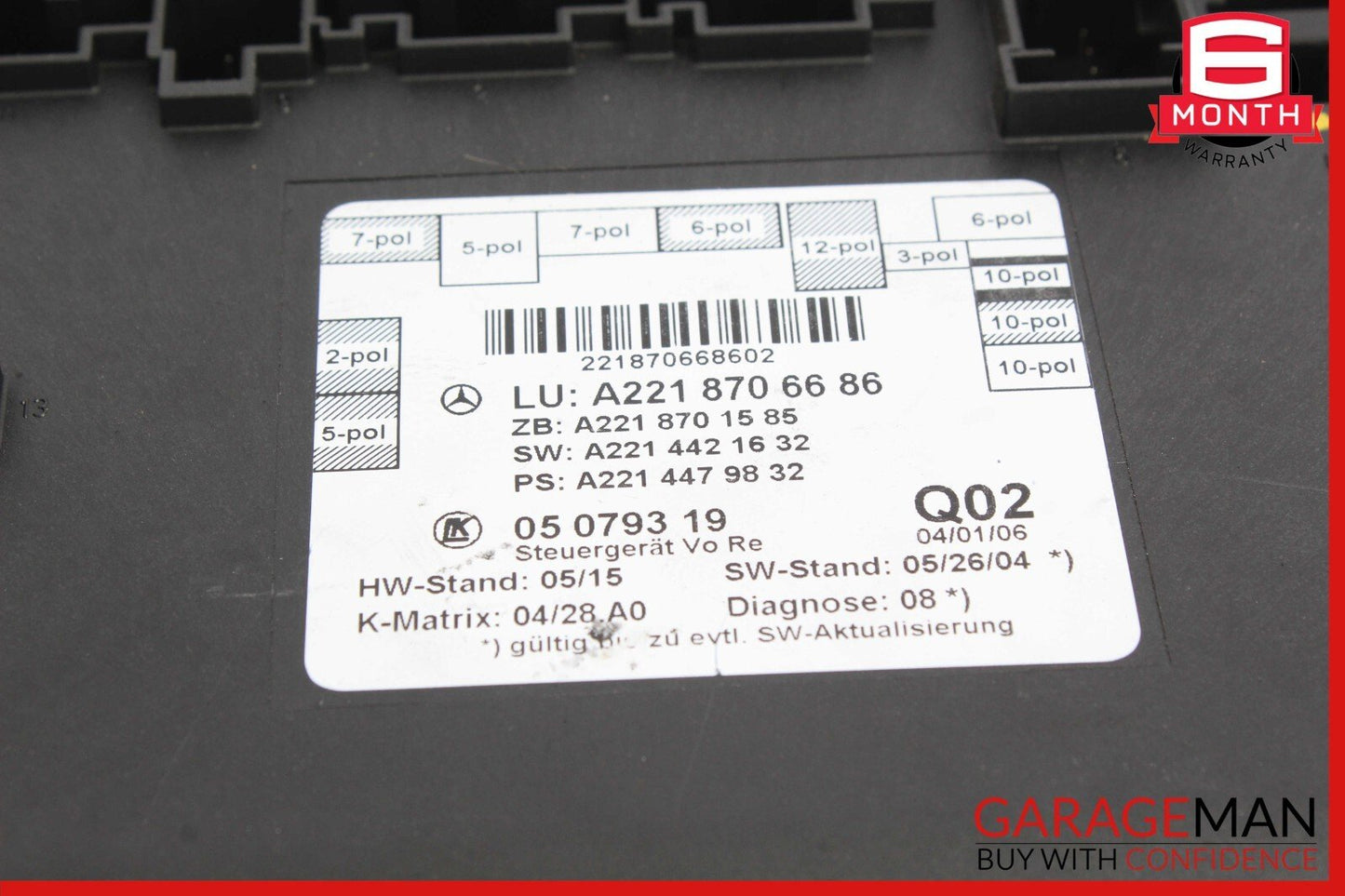 07-13 Mercedes W221 S550 S400 Rear Right or Left Side Door Control Module OEM