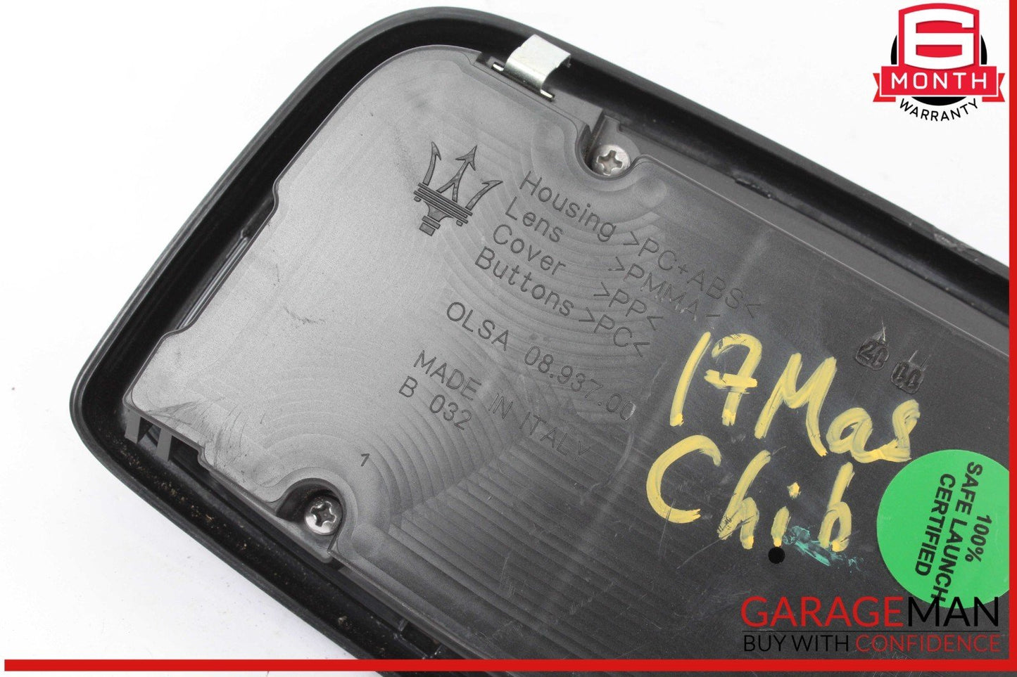 14-17 Maserati Ghibli Quattroporte Rear Interior Overhead Dome Light Lamp OEM