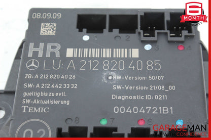 08-18 Mercedes W212 E350 C350 CLS500 Rear Right Side Door Control Module Unit