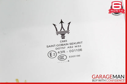 14-22 Maserati Ghibli M157 S Rear Right Passenger Side Door Window Glass OEM
