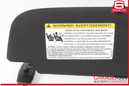 16-18 Audi A6 A7 Front Left Driver Side Sun Visor Sunvisor Black 4G0857551M OEM