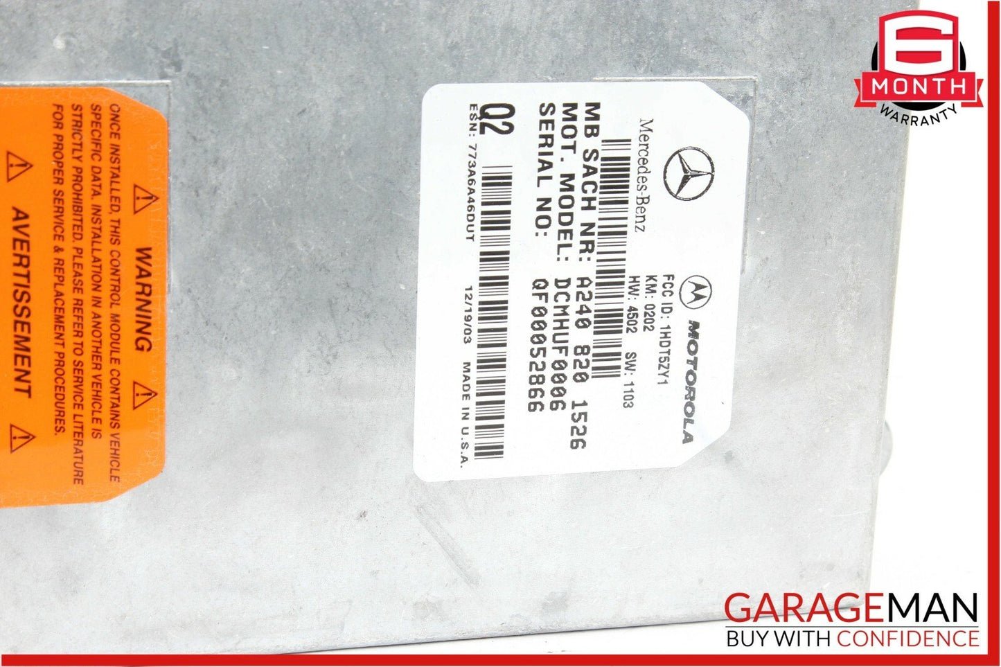 00-06 Mercedes E55 S55 AMG SL500 Voice Command Control Controller Module Unit