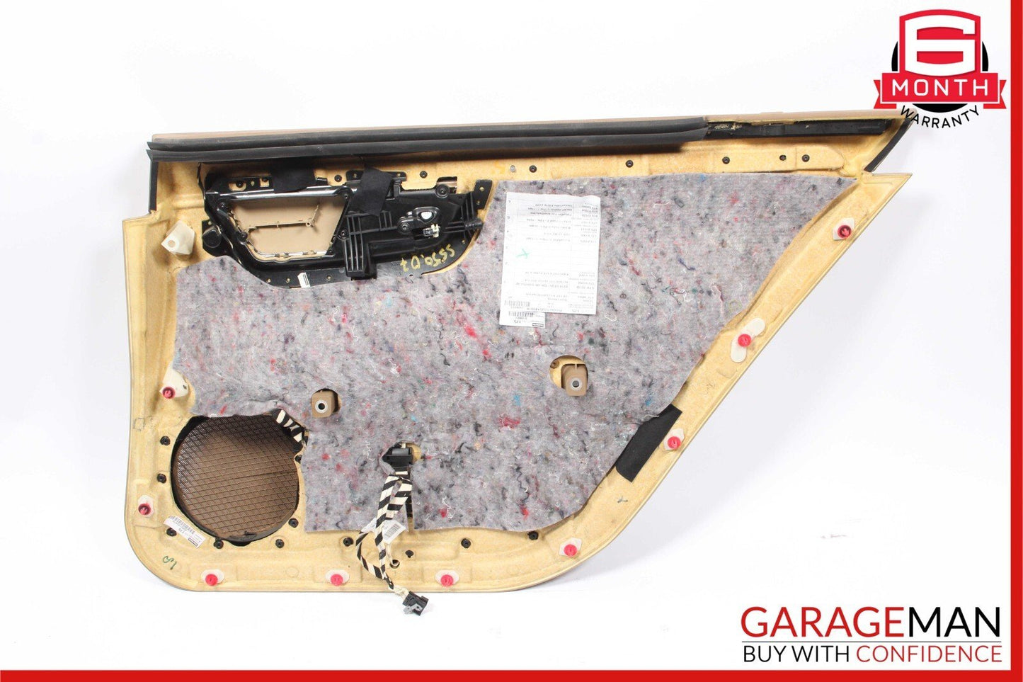 07-09 Mercedes W221 S550 Rear Left Side Complete Interior Door Panel Brown OEM