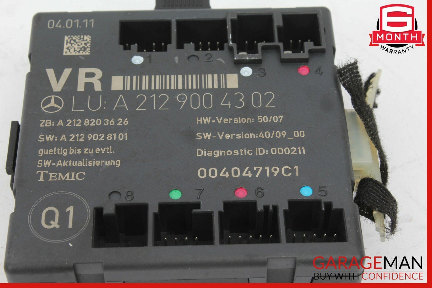 08-14 Mercedes W204 C250 C300 Front Right Passenger Side Door Control Module OEM