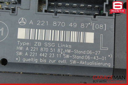 07-13 Mercedes W221 S550 S400 S63 AMG Front Left Side Under Seat Controller Unit