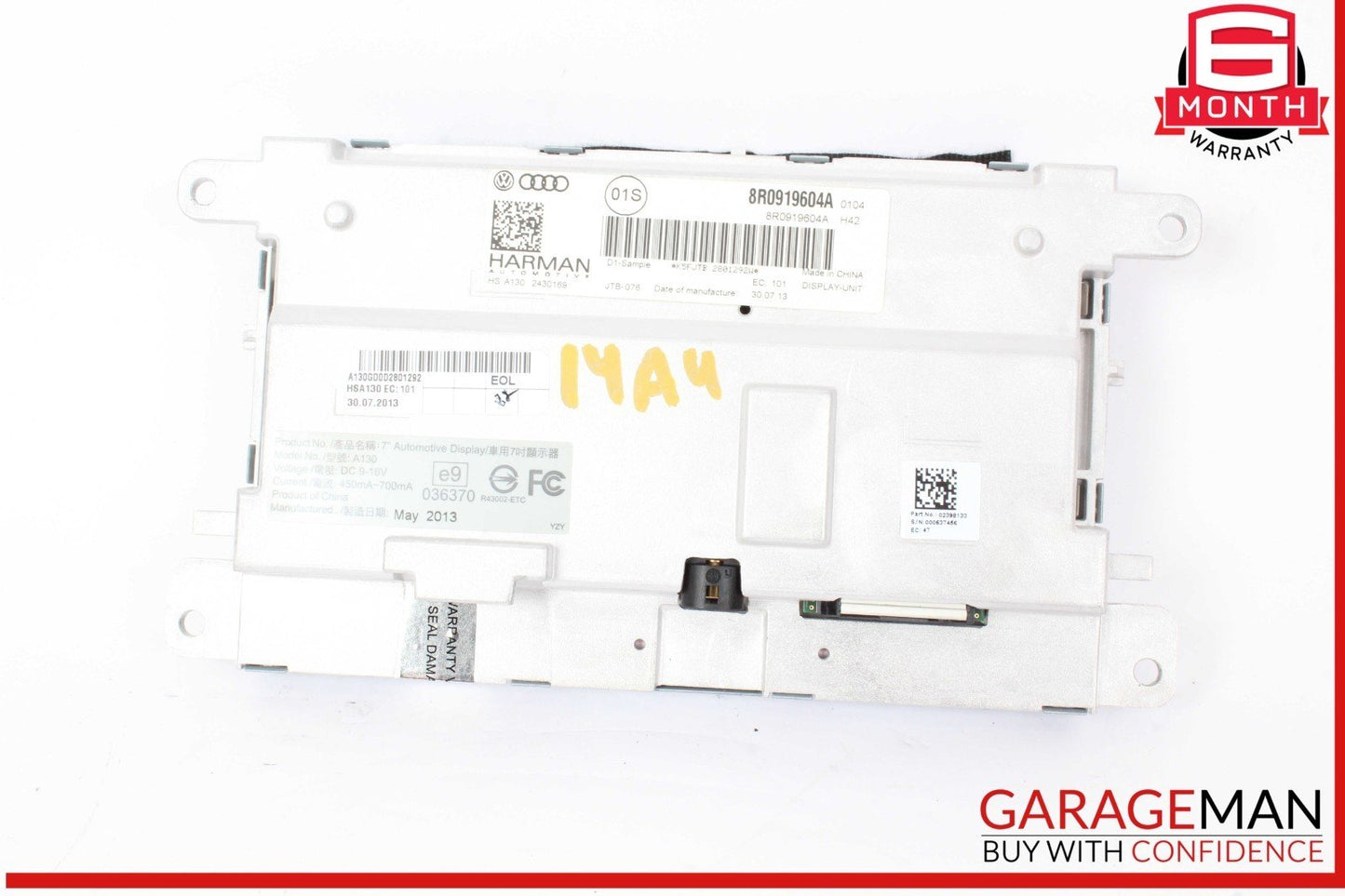13-16 Audi A4 Front Dash Info Navigation Audio Radio LCD Display Screen Monitor