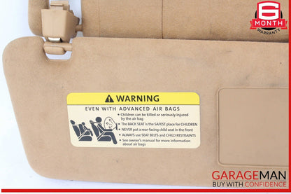 03-10 Porsche Cayenne 955 957 Front Right Side Sunvisor Sun Visor Shade OEM