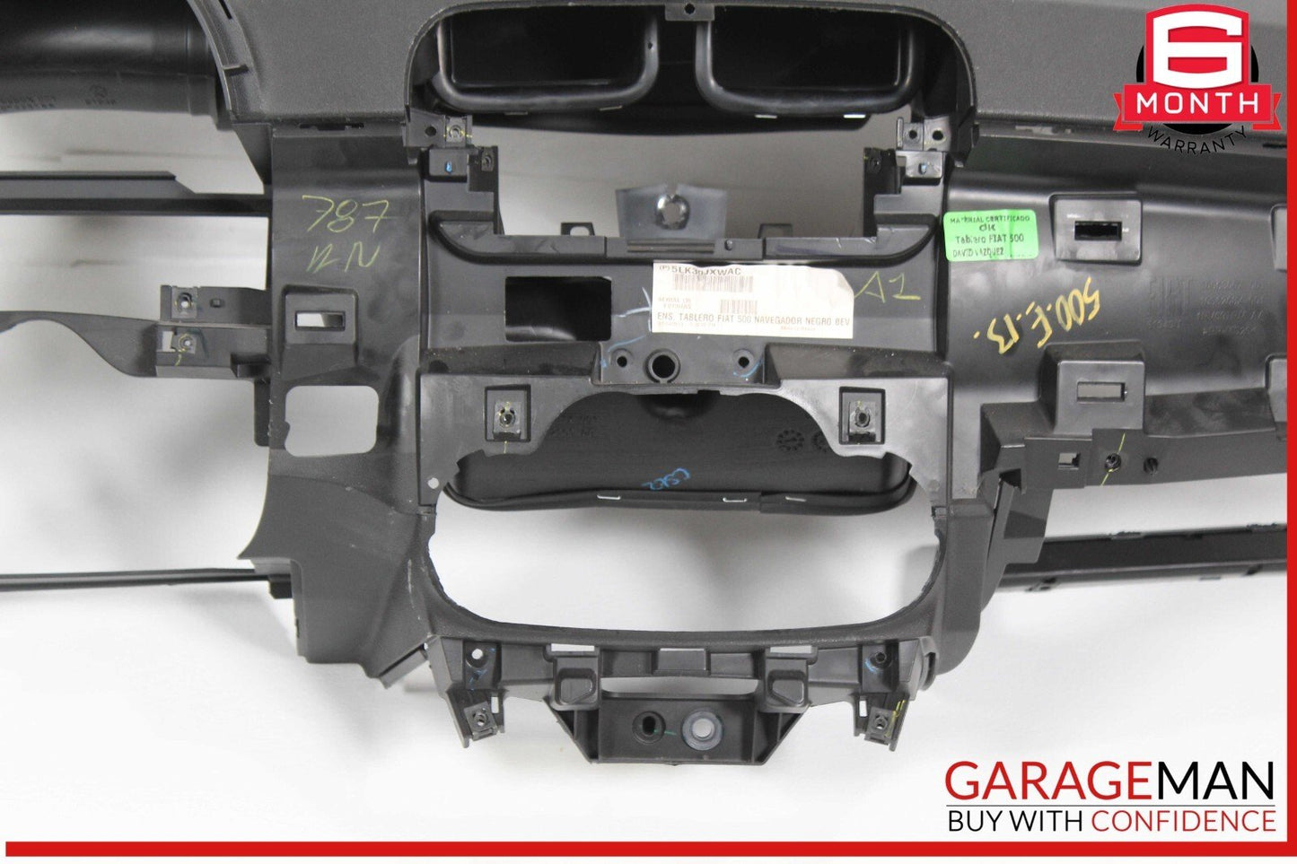 12-17 Fiat 500 Front Dash Dashboard Instrument Panel Cover Trim Assembly OEM