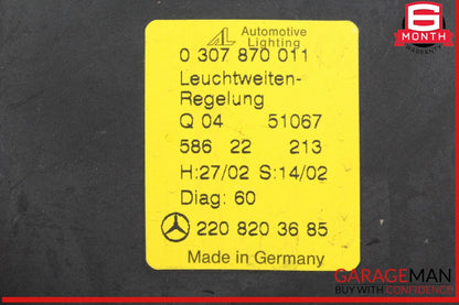 03-06 Mercedes W220 S500 S430 Headlight Head Light Lamp Control Module Unit