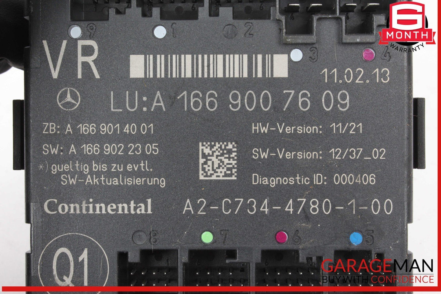 12-19 Mercedes X166 GL450 4MATIC Front Right Side Door Control Module Unit