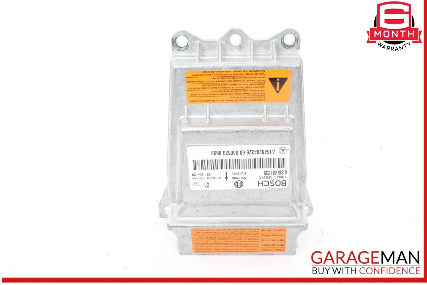 06-10 Mercedes W164 ML350 R350 R500 Airbag Sensor Module Unit 1648204326 OEM
